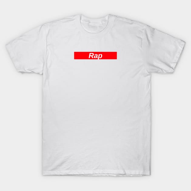 Rap // Red Box Logo T-Shirt by FlexxxApparel